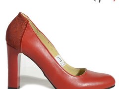 Pantofi dama din piele naturala 24708/Rosu